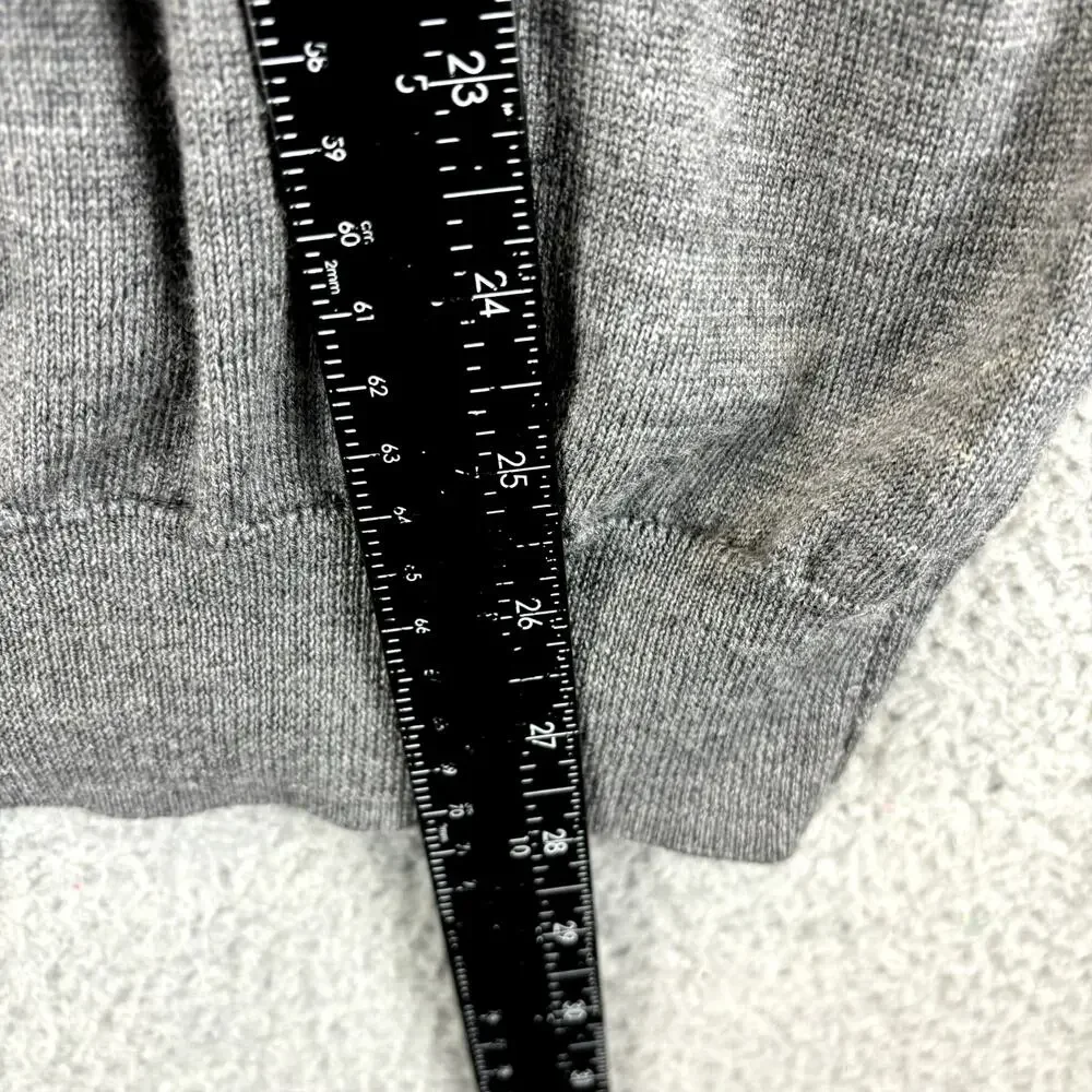 Mens Merino Wool Sweater XXL Gray Kurt Cobain Grandpacore Academia Preppy